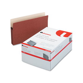 Universal UNV15161 Redrope Expanding File Pockets, 3.5" Expansion, Legal Size, Redrope, 25/Box