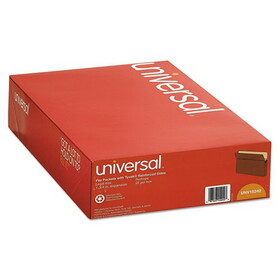 Universal UNV15242 1 3/4 Inch Expansion File Pockets, Straight Tab, Legal, Redrope/manila, 25/box