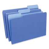 Universal UNV15301 Recycled Interior File Folders, 1/3 Cut Top Tab, Legal, Blue, 100/box