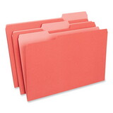 Universal UNV15303 Recycled Interior File Folders, 1/3 Cut Top Tab, Legal, Red, 100/box