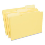Universal UNV15304 Recycled Interior File Folders, 1/3 Cut Top Tab, Legal, Yellow, 100/box