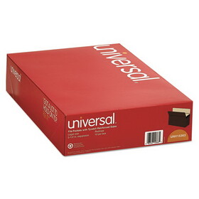 Universal UNV15363 5 1/4 Inch Expansion File Pockets, Straight, Legal, Redrope/manila, 10/box