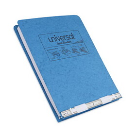 Universal UNV15431 Pressboard Hanging Data Binder, 9-1/2 X 11, Unburst Sheets, Light Blue