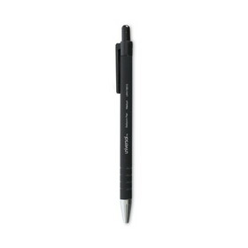 UNIVERSAL OFFICE PRODUCTS UNV15510 Ballpoint Pen, Retractable, Medium 1 mm, Black Ink, Black Barrel, Dozen