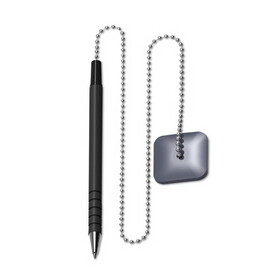 Universal UNV15625 Ballpoint Counter Pen, Medium 0.7 mm, Black Ink, Black Barrel
