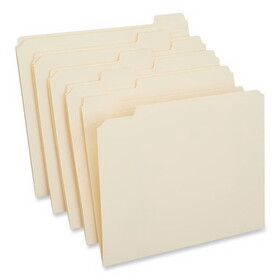 Universal UNV16115 File Folders, 1/5 Cut Assorted, Two-Ply Top Tab, Letter, Manila, 100/box