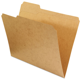 Universal UNV16133 Reinforced Kraft Top Tab File Folders, 1/3-Cut Tabs: Assorted, Letter Size, 0.75" Expansion, Brown, 100/Box