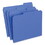 Universal UNV16161 Colored File Folders, 1/3 Cut Assorted, Two-Ply Top Tab, Letter, Blue, 100/box, Price/BX
