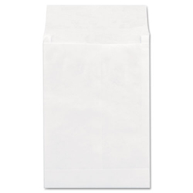 Universal UNV19003 Deluxe Tyvek Expansion Envelopes, Open-End, 1.5" Capacity, #13 1/2, Square Flap, Self-Adhesive Closure, 10 x 13, White,100/BX