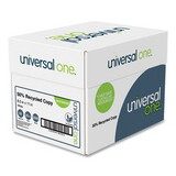 Universal UNV200505 50% Recycled Copy Paper, 92 Bright, 20 lb, 8.5 x 11, White, 500 Sheets/Ream, 5 Reams/Carton