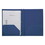 Universal UNV20552 Plastic Twin-Pocket Report Covers, Three-Prong Fastener, 11 x 8.5, Roya Blue/ Royal Blue, 10/Pack, Price/PK