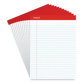 Universal UNV20630 Perforated Edge Writing Pad, Legal Ruled, Letter, White, 50-Sheet, Dozen