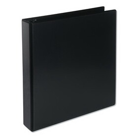 UNIVERSAL OFFICE PRODUCTS UNV20721 Deluxe Round Ring View Binder, 3 Rings, 1.5" Capacity, 11 x 8.5, Black