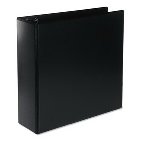 Universal UNV20751 Deluxe Round Ring View Binder, 3" Capacity, Black