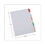 Universal UNV20819 Write-On/erasable Indexes, Eight Multicolor Tabs, Letter, White, Price/ST