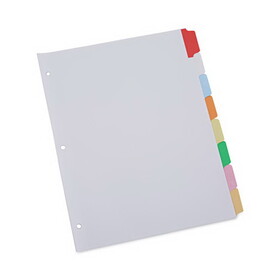 Universal UNV20819 Write-On/erasable Indexes, Eight Multicolor Tabs, Letter, White