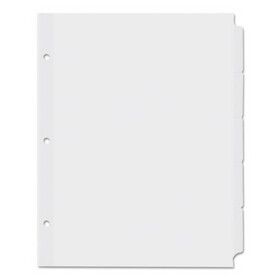 Universal UNV20835 Economy Tab Dividers, 5-Tab, Letter, White, 36 Sets/box