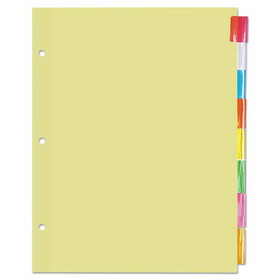 Universal UNV20840 Economical Insertable Index, Multicolor Tabs, 8-Tab, Letter, Buff, 24 Sets/box