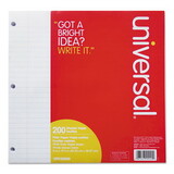 Universal UNV20920 Filler Paper, 8 x 10 1/2, Wide Rule, White, 200 Sheets/Pack