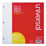 Universal UNV20921 Mediumweight 16-Lb. Filler Paper, 8 1/2 X 11, College Rule, White, 200 Sheets/pk