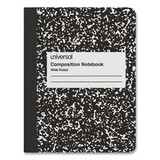 Universal UNV20930 Composition Book, Wide Rule, 9 3/4 x 7 1/2, White, 100 Sheets