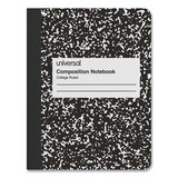 Universal UNV20940 Composition Book, College Rule, 9 3/4 x 7 1/2, White, 100 Sheets