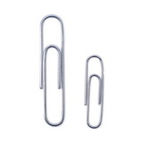 Universal UNV21001 Plastic-Coated Paper Clips, No.1/Jumbo, Silver, 1000/Pack