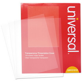 Universal UNV21010 Black and White Laser Printer Transparency Film, 8.5 x 11, 100/Pack