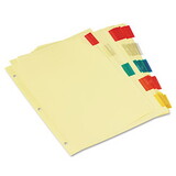 Universal UNV21870 Economical Insertable Index, Multicolor Tabs, 5-Tab, Letter, Buff, 6 Sets/pack