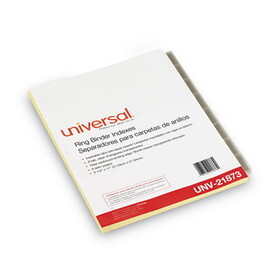 Universal UNV21873 Economical Insertable Index, Clear Tabs, 8-Tab, Letter, Buff, 6 Sets/pack