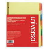 Universal UNV21876 Extended Insert Indexes Assorted Color 8-Tab, Letter, Buff, 6 Sets/box