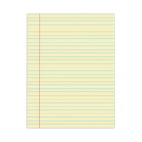 Universal UNV22000 Glue Top Writing Pads, Legal Rule, Letter, Canary, 50-Sheet Pads/pack, Dozen