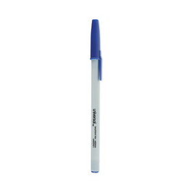 UNIVERSAL OFFICE PRODUCTS UNV27411 Ballpoint Pen, Stick, Medium 1 mm, Blue Ink, Gray/Blue Barrel, Dozen