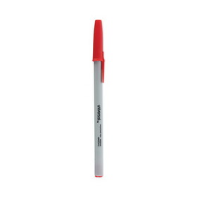 UNIVERSAL OFFICE PRODUCTS UNV27412 Economy Ballpoint Stick Oil-Based Pen, Red Ink, Medium, Dozen
