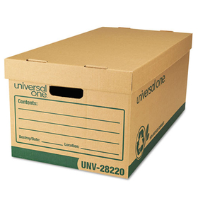 UNIVERSAL OFFICE PRODUCTS UNV28220 Recycled Record Storage Box, Letter/legal, 12" X 24" X 10", Kraft, 12/carton
