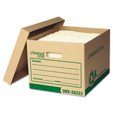 Universal UNV28223 Recycled Record Storage Box, Letter/legal, 12 X 15 X 10, Kraft, 12/carton
