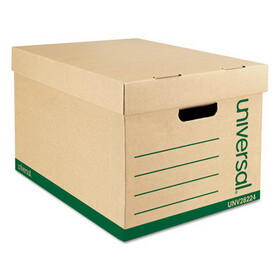 UNIVERSAL OFFICE PRODUCTS UNV28224 Recycled Record Storage Box, Letter, 12 X 15 X 10, Kraft, 12/carton
