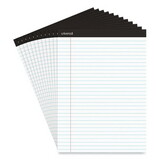 Universal One UNV30730 Premium Ruled Writing Pad, 8 1/2 X 11 3/4, Legal Rule, White, 50 Sheets, 12/pack