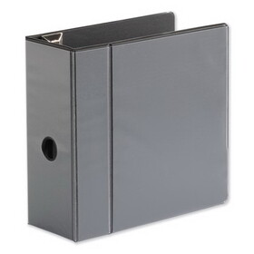 Universal UNV30755 Deluxe Easy-to-Open D-Ring View Binder, 3 Rings, 5" Capacity, 11 x 8.5, Black