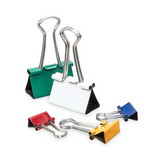 Universal UNV31026 Assorted Binder Clips, Mini/Small/Medium, Assorted Colors, 30/Pack