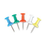 Universal UNV31314 Colored Push Pins, Plastic, Assorted, 3/8