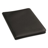 Universal UNV32660 Leather-Look Pad Folio, Inside Flap Pocket W/card Holder, Black