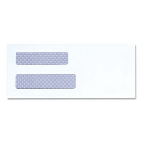 Universal UNV35213 Double Window Business Envelope, #8 5/8, Square Flap, Gummed Closure, 3.63 x 8.88, White, 500/Box
