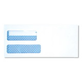 Universal UNV35217 Double Window Business Envelope, #9, Square Flap, Self-Adhesive Closure, 3.88 x 8.88, White, 500/Box