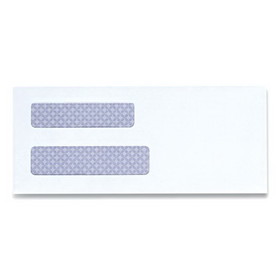 Universal UNV35218 Double Window Business Envelope, #8 5/8, Square Flap, Self-Adhesive Closure, 3.63 x 8.63, White, 500/Pack