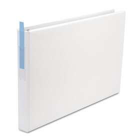 Universal UNV35420 Legal-Size Round Ring Binder With Label Holder, 1" Capacity, 11 X 17, White