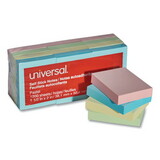 Universal UNV35663 Self-Stick Notes, 1-1/2 X 2, Assorted Pastel Colors, 100-Sheet, 12/pack