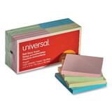 Universal UNV35669 Standard Self-Stick Notes, 3 X 3, Assorted Pastel Colors, 100-Sheet, 12/pack