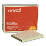 Universal UNV35673 Standard Self-Stick Notes, Lined, 4 X 6, Yellow, 100-Sheet, 12/pack