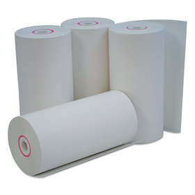 Universal One UNV35765 Direct Thermal Print Paper Rolls, 0.38" Core, 4.38" x 127 ft, White, 50/Carton